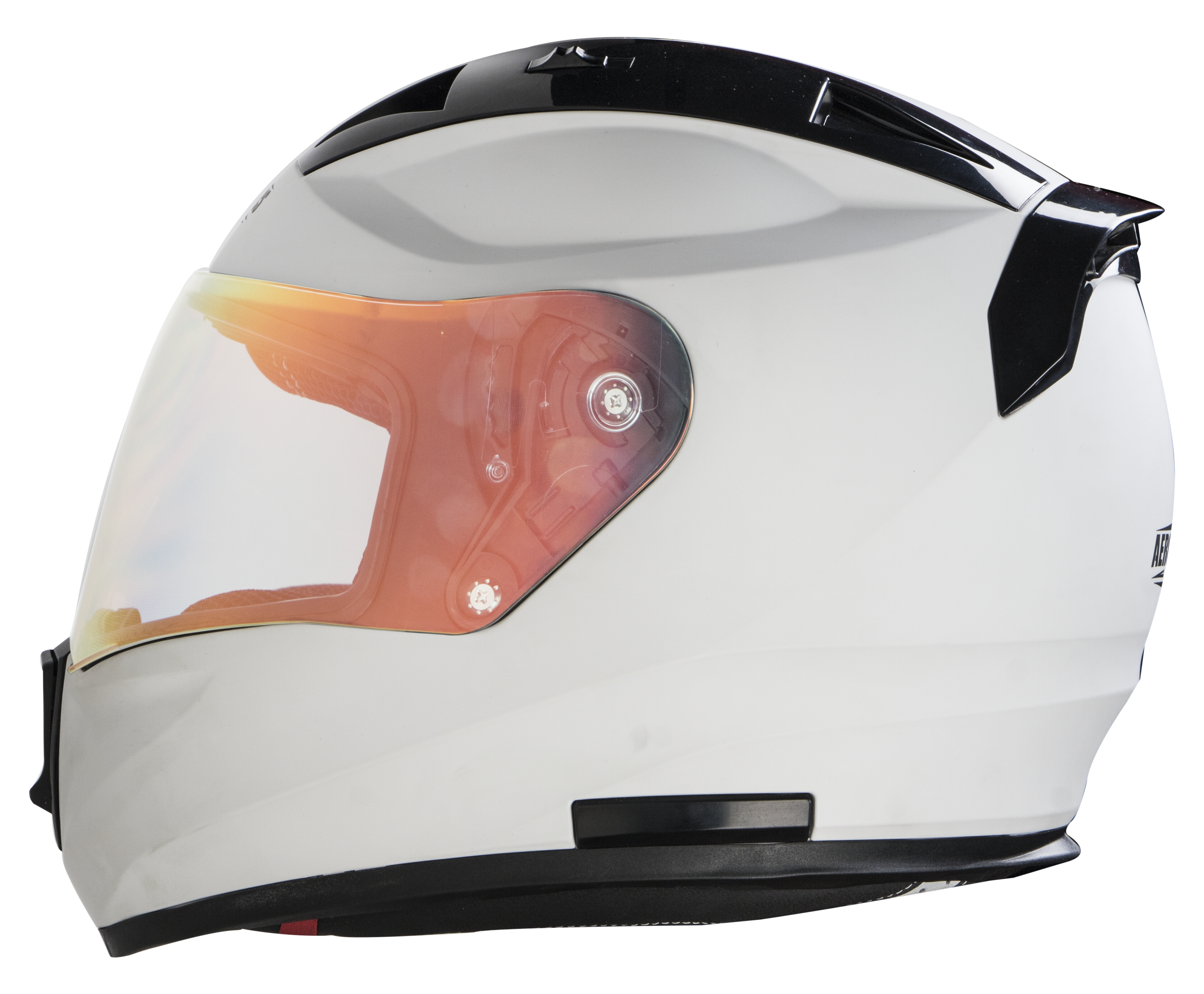 SA-1 Aeronautics Mat White (Fitted With Clear Visor Extra Gold Night Vision Visor Free)